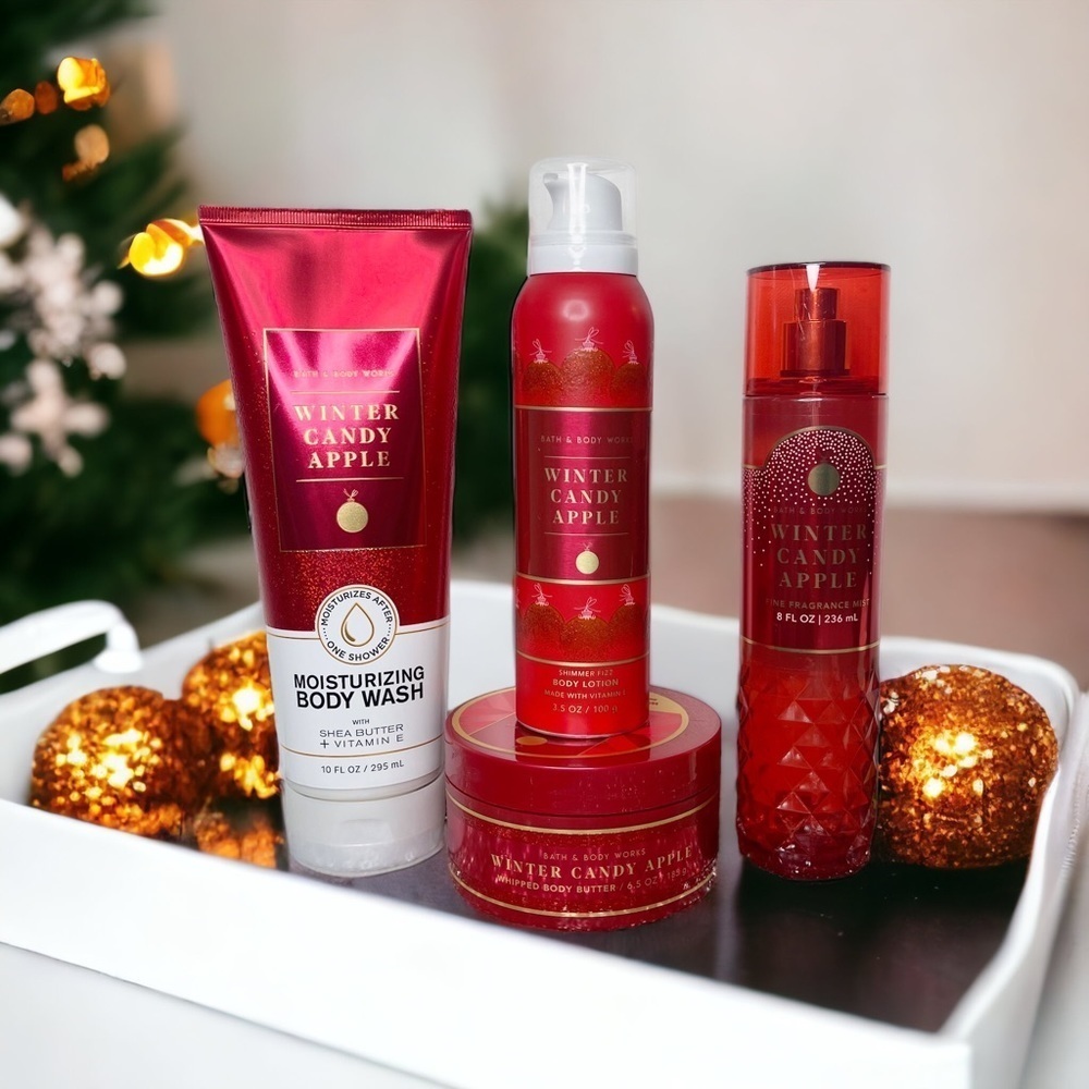 Bath & Body Works Winter Candy Apple Body Care Gift Set NWT